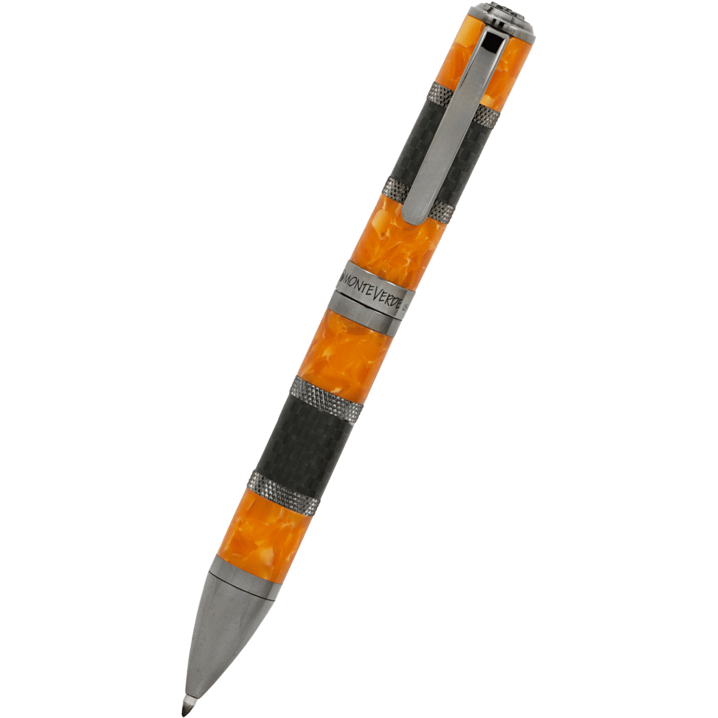 Monteverde Regatta Sport Ballpoint Pen - Orange/Carbon Fiber-Pen Boutique Ltd