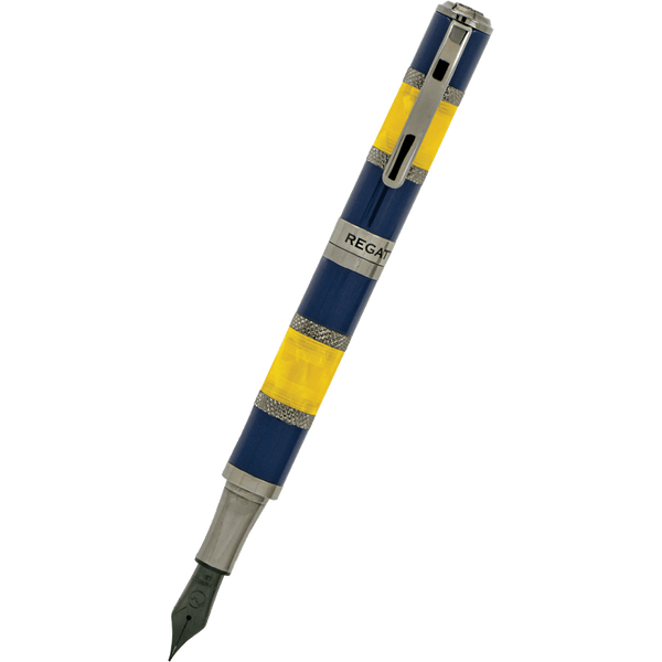 Monteverde Regatta Sport Fountain Pen - Blue/Yellow Resin-Pen Boutique Ltd