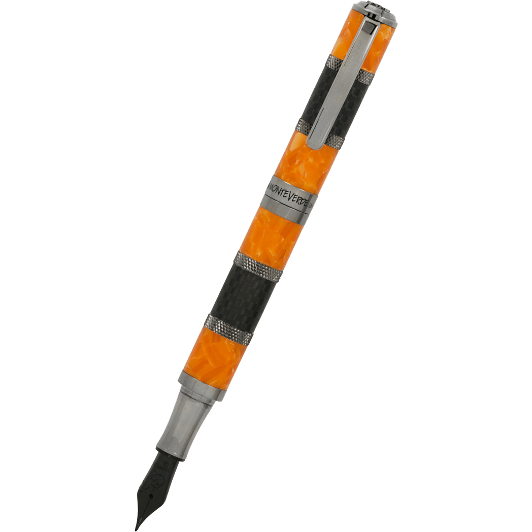 Monteverde Regatta Sport Fountain Pen - Orange/Carbon Fiber-Pen Boutique Ltd