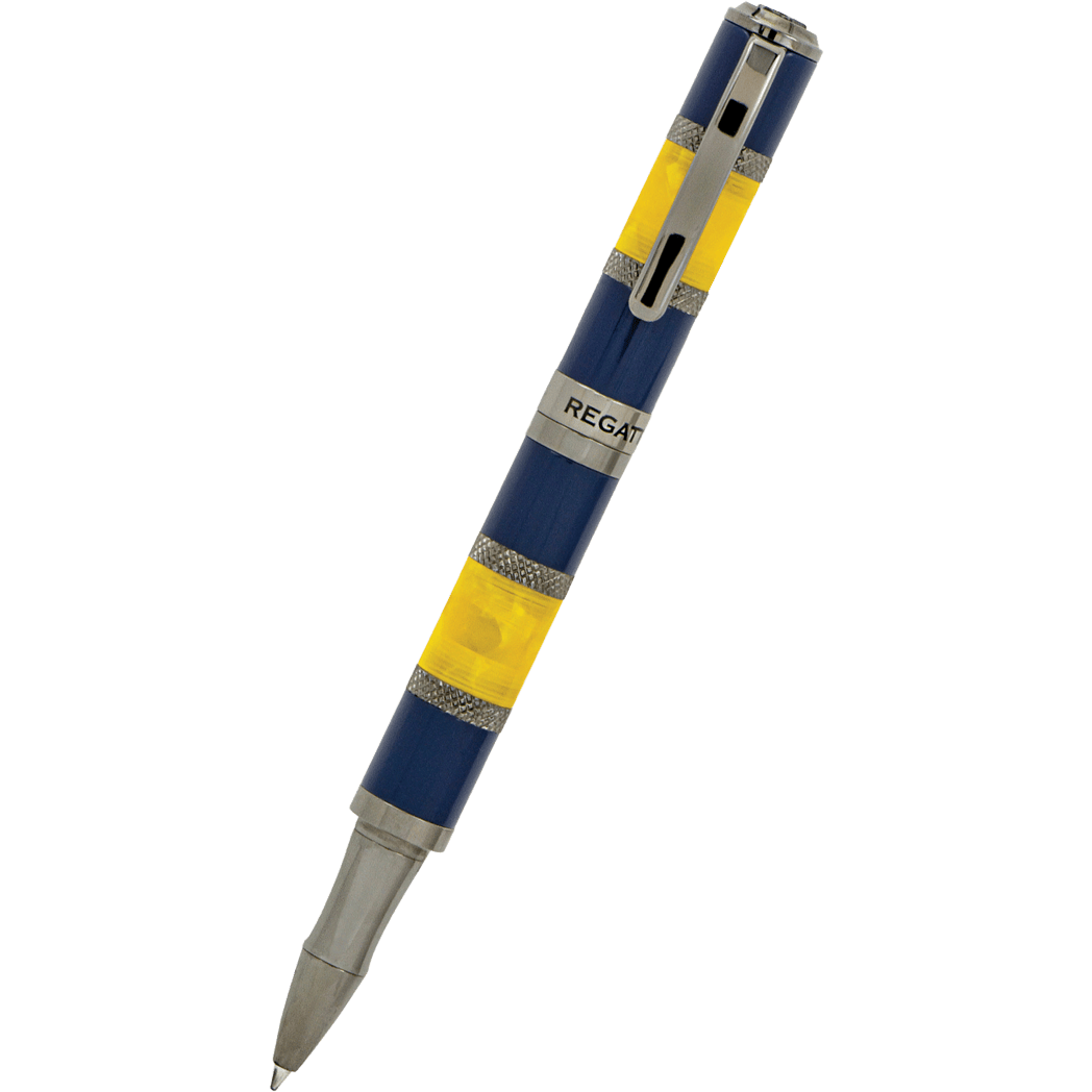 Monteverde Regatta Sport Rollerball Pen - Blue/Yellow Resin - Pen Boutique  Ltd