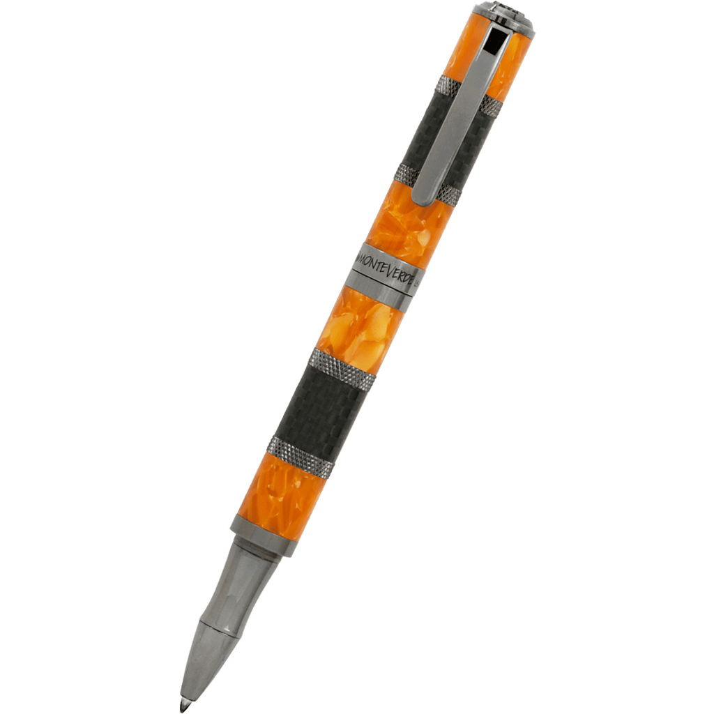 Monteverde Regatta Sport Rollerball Pen - Orange/Carbon Fiber-Pen Boutique Ltd