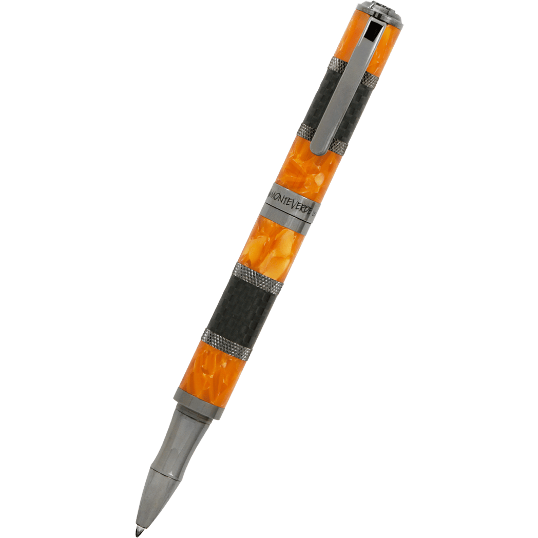 Monteverde Regatta Sport Rollerball Pen - Orange/Carbon Fiber-Pen Boutique Ltd