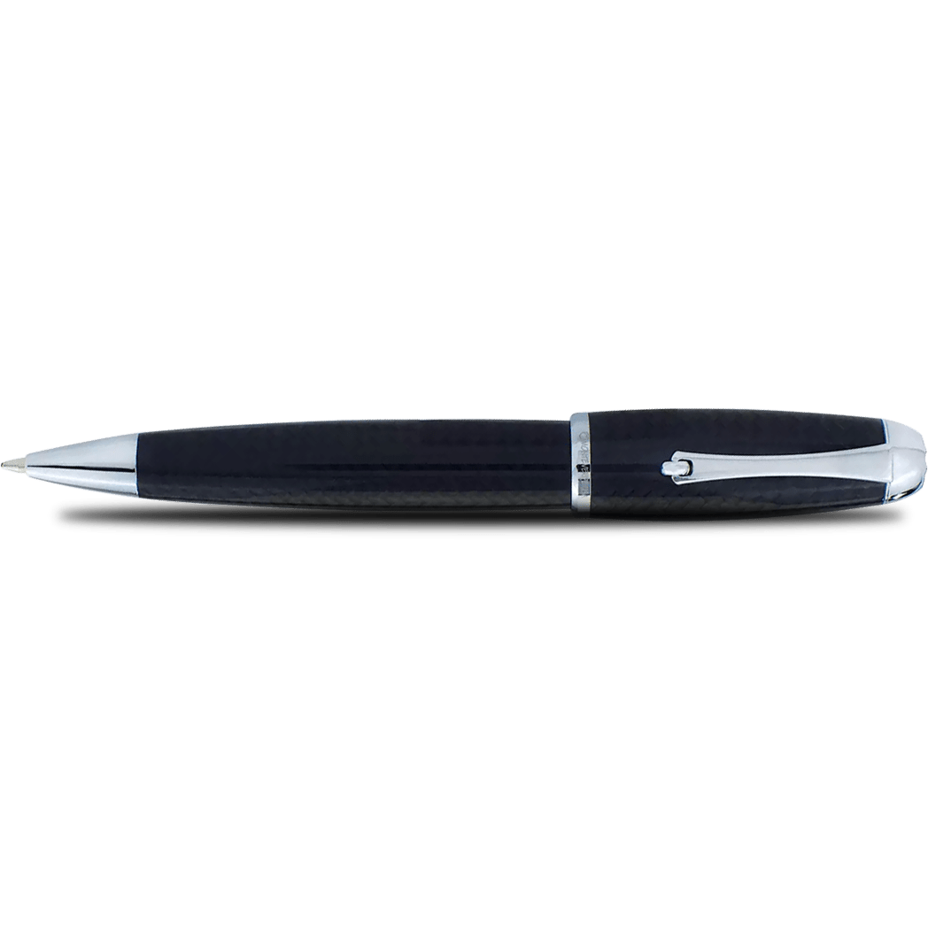 Monteverde Super Mega Ballpoint Pen - Carbon Fiber - Chrome-Pen Boutique Ltd
