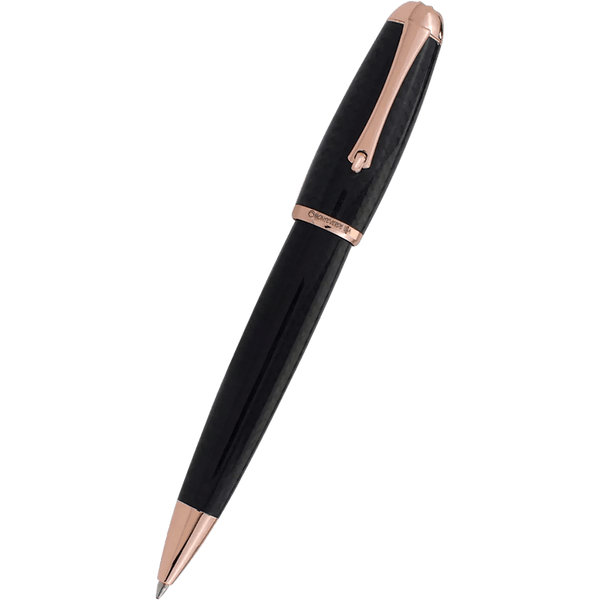 Monteverde Super Mega Ballpoint Pen - Carbon Fiber - Rosegold-Pen Boutique Ltd