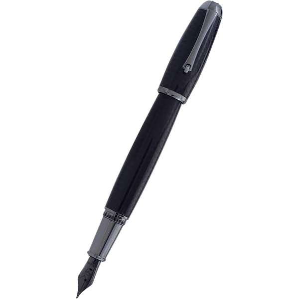 Monteverde Super Mega Fountain Pen - Carbon Fiber - Gunmetal-Pen Boutique Ltd