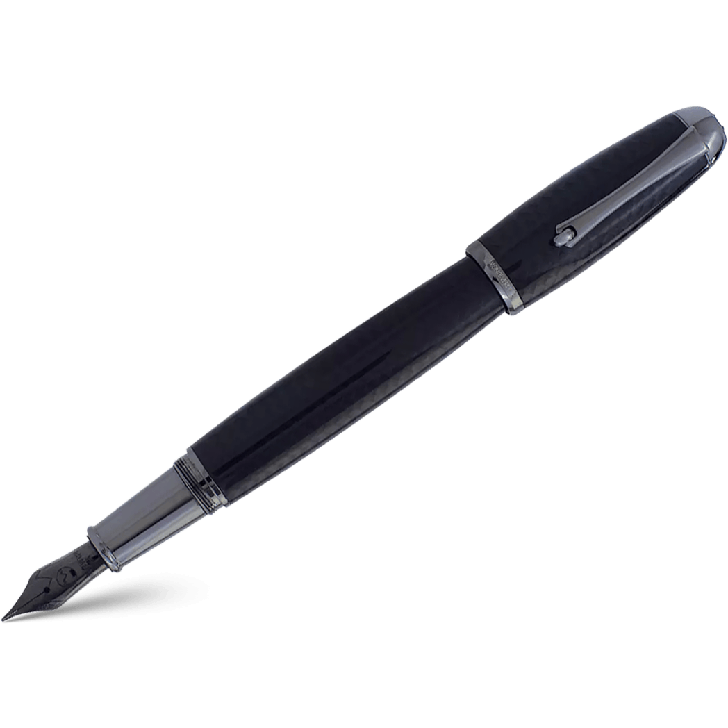 Monteverde Super Mega Fountain Pen - Carbon Fiber - Gunmetal-Pen Boutique Ltd