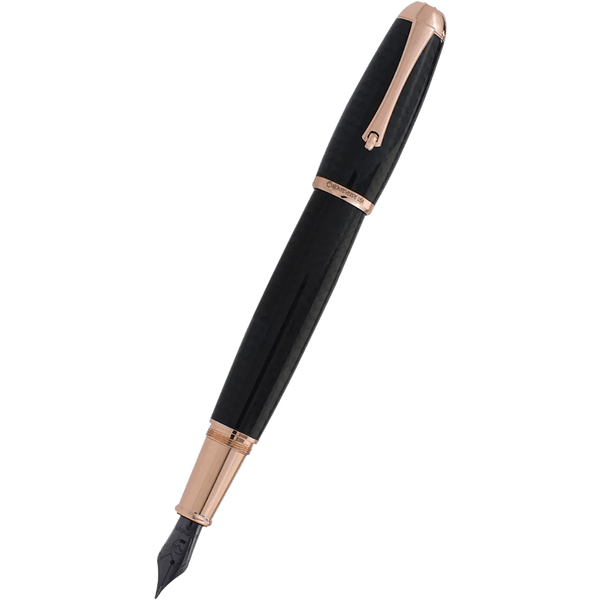 Monteverde Super Mega Fountain Pen - Carbon Fiber - Rosegold-Pen Boutique Ltd