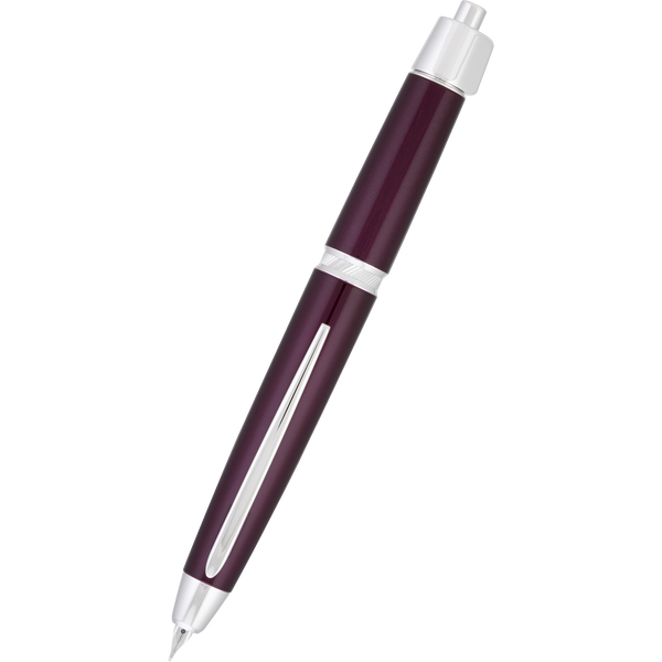 Pilot Vanishing Point LS Fountain Pen - Burgundy - Rhodium Trim-Pen Boutique Ltd