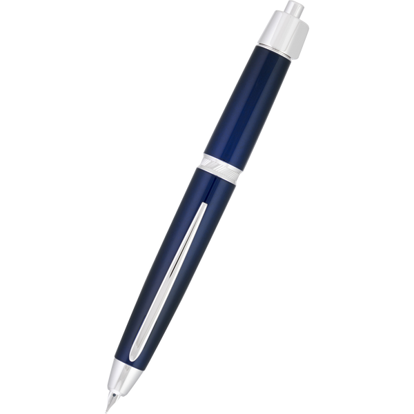 Pilot Vanishing Point LS Fountain Pen - Blue - Rhodium Trim-Pen Boutique Ltd