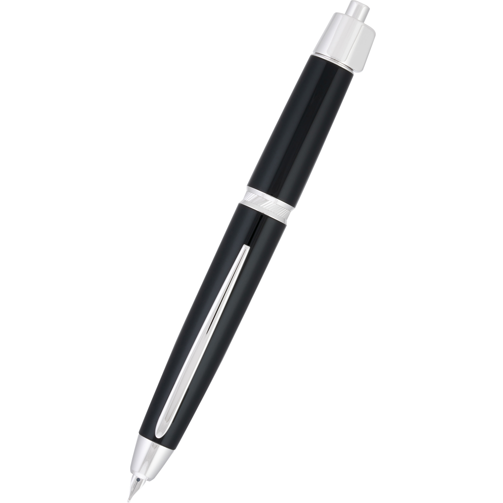 Pilot Vanishing Point LS Fountain Pen - Black - Rhodium Trim-Pen Boutique Ltd