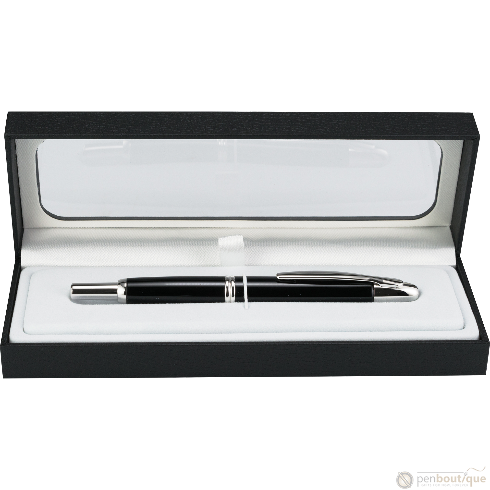 Pilot Vanishing Point Fountain Pen - Black - Rhodium Trim-Pen Boutique Ltd