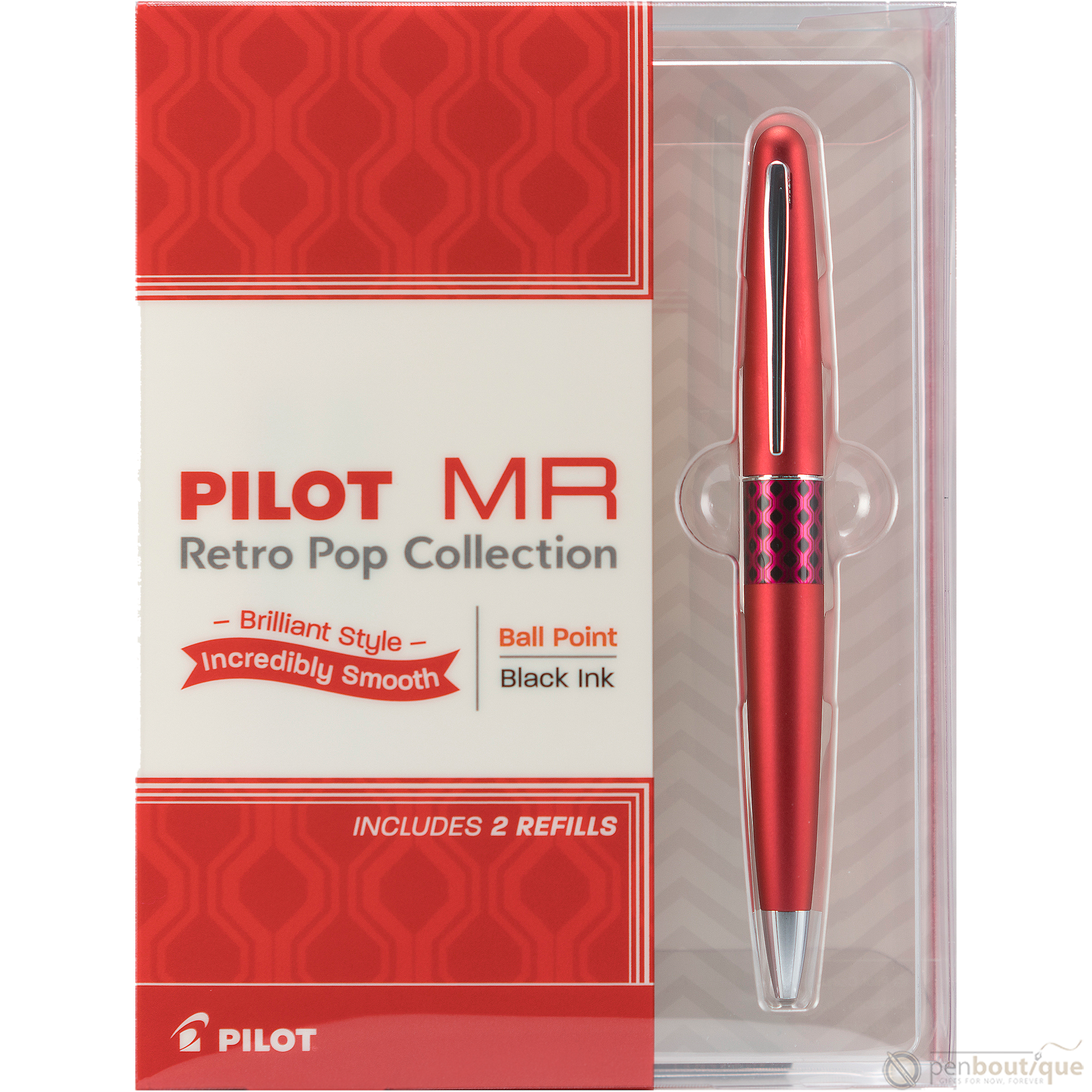 Pilot Ballpoint Pen - MR Collection - Retro Pop - Red-Pen Boutique Ltd
