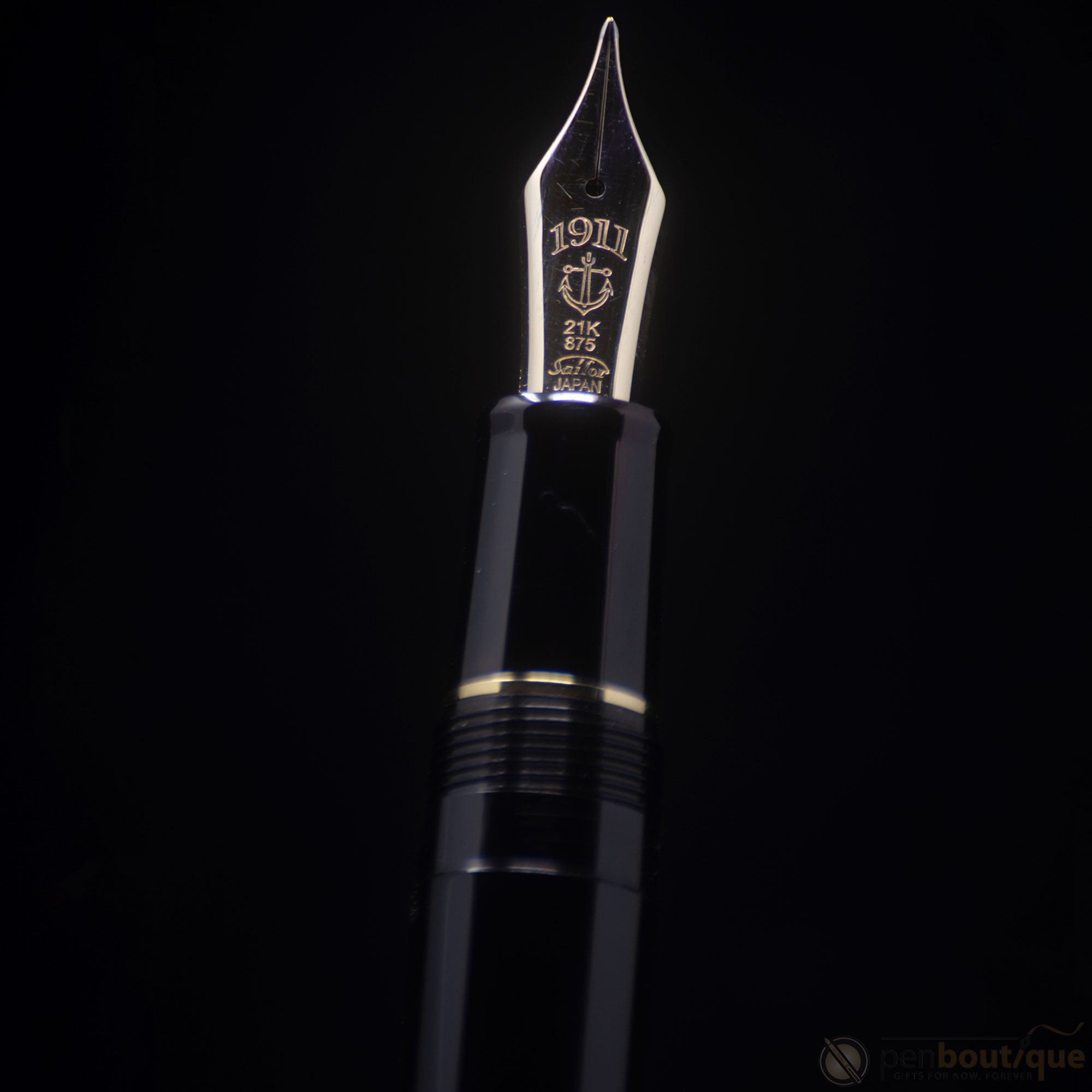 Sailor 1911 Fountain Pen - Naginata Togi - Gold Trim - Black-Pen Boutique Ltd