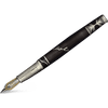 David Oscarson Tesla Fountain Pen - Translucent Black - Silver Trim - Pen Boutique Ltd