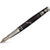David Oscarson Tesla Fountain Pen - Translucent Black - Silver Trim-Pen Boutique Ltd