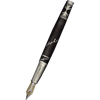 David Oscarson Tesla Fountain Pen - Translucent Black - Silver Trim - Pen Boutique Ltd