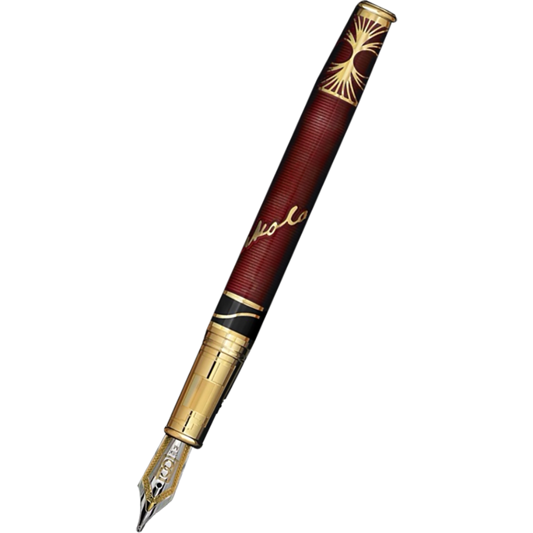 David Oscarson Tesla Fountain Pen - Translucent Red-Pen Boutique Ltd