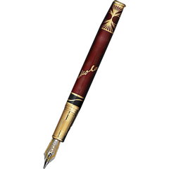 David Oscarson Tesla Fountain Pen - Translucent Red-Pen Boutique Ltd