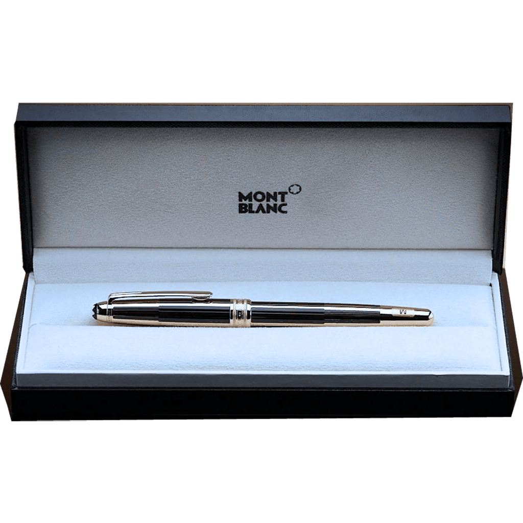 Montblanc 144 Fountain Pen - Solitaire Gold & Black - Medium Nib-Pen Boutique Ltd