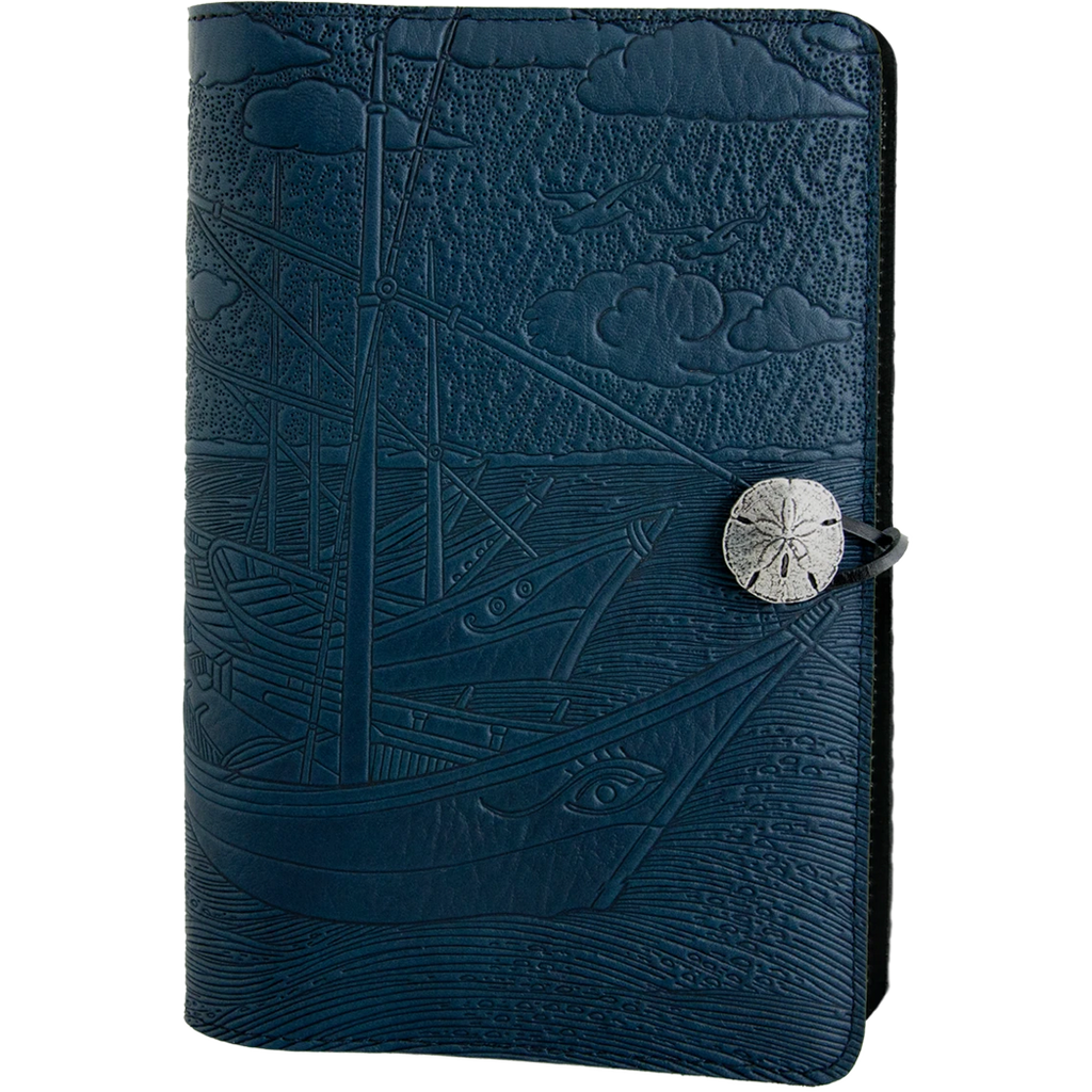 Oberon Design Van Gogh Boats Small Journal Cover - Navy-Pen Boutique Ltd