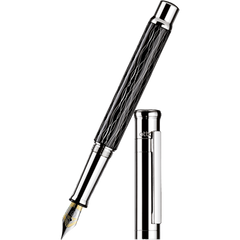 Otto Hutt Design 4 Fountain Pen - Black Wave - Steel Nib-Pen Boutique Ltd