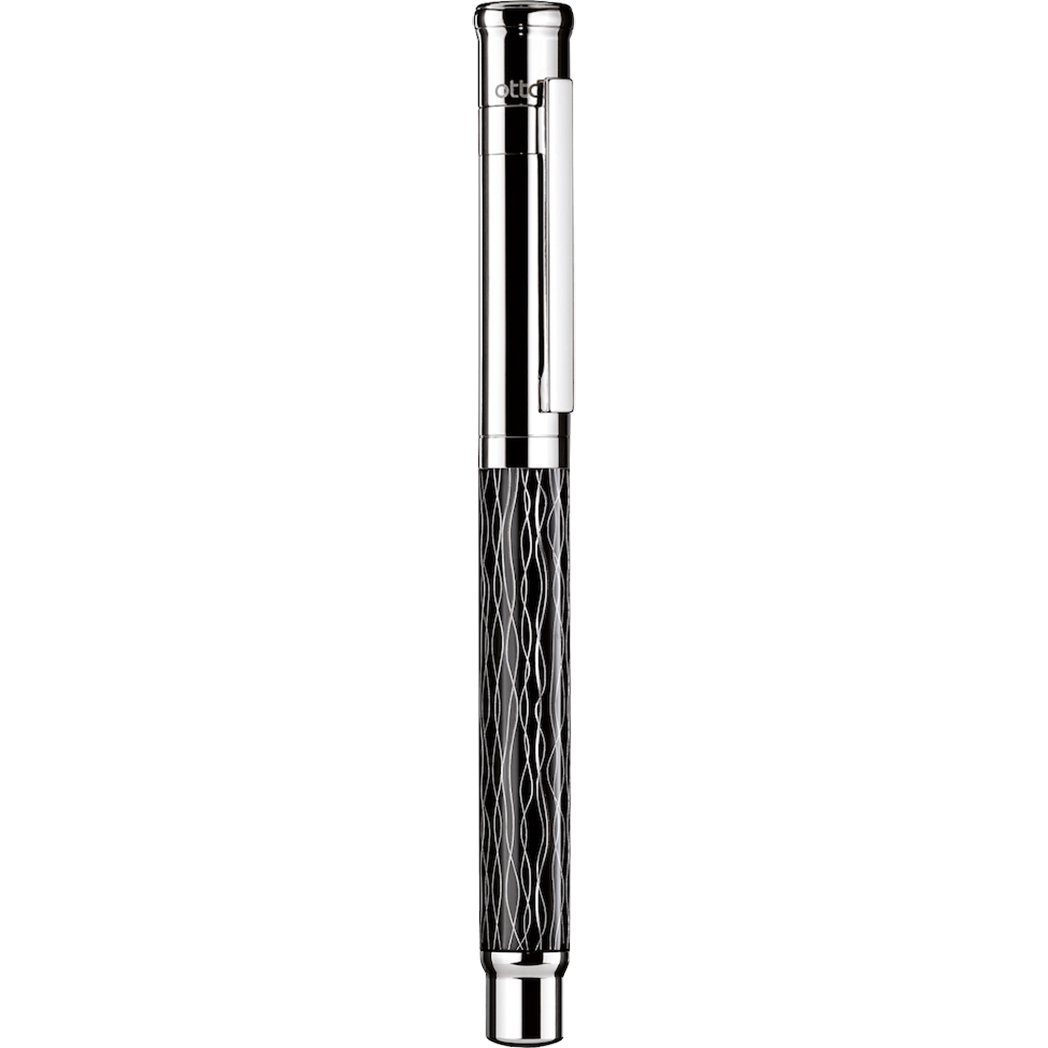 Otto Hutt Design 4 Fountain Pen - Black Wave - 18K Gold Nib-Pen Boutique Ltd