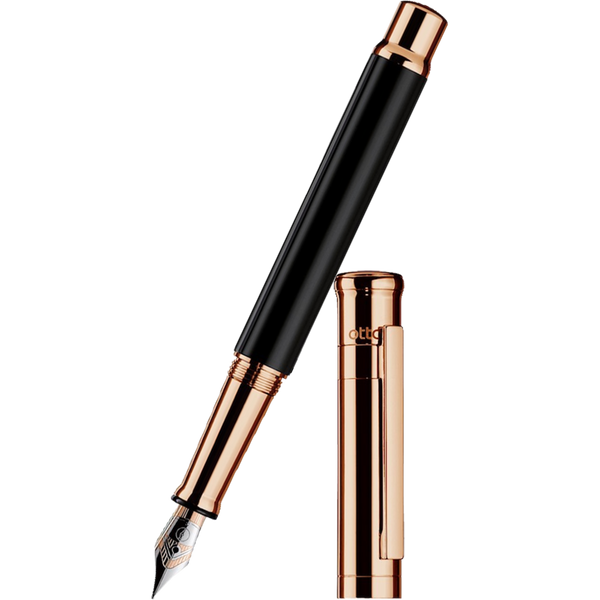 Otto Hutt Design 4 Fountain Pen - Polished Black - Steel Nib-Pen Boutique Ltd