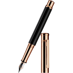 Otto Hutt Design 4 Fountain Pen - Polished Black - Steel Nib-Pen Boutique Ltd