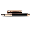 Otto Hutt Design 4 Fountain Pen - Polished Black - 18K Gold Nib-Pen Boutique Ltd