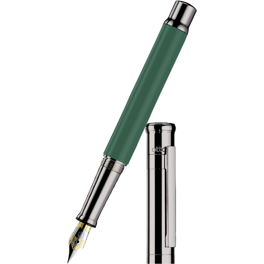 Otto Hutt Design 4 Fountain Pen - Sage - Steel Nib-Pen Boutique Ltd