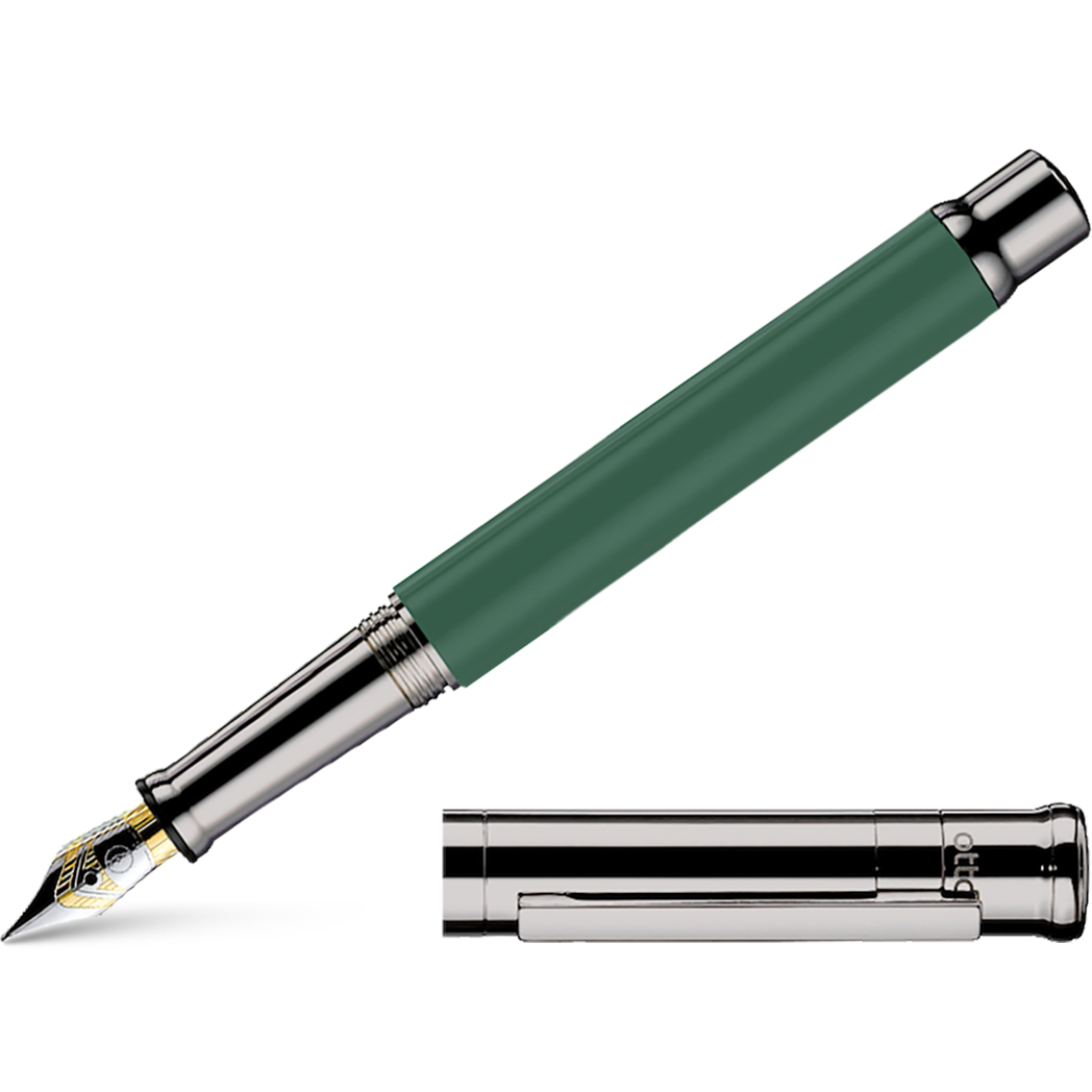 Otto Hutt Design 4 Fountain Pen - Sage - Steel Nib-Pen Boutique Ltd