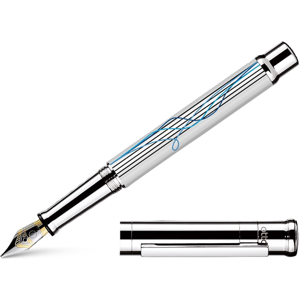 Otto Hutt Design 4 Fountain Pen - Scribble - Steel Nib-Pen Boutique Ltd