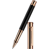 Otto Hutt Design 4 Rollerball Pen - Black - Rose Gold Trim-Pen Boutique Ltd