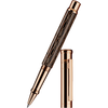 Otto Hutt Design 4 Rollerball Pen - Black Wave - Rose Gold Trim-Pen Boutique Ltd