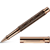 Otto Hutt Design 4 Rollerball Pen - Black Wave - Rose Gold Trim-Pen Boutique Ltd