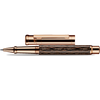 Otto Hutt Design 4 Rollerball Pen - Black Wave - Rose Gold Trim-Pen Boutique Ltd