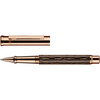 Otto Hutt Design 4 Rollerball Pen - Black Wave - Rose Gold Trim-Pen Boutique Ltd