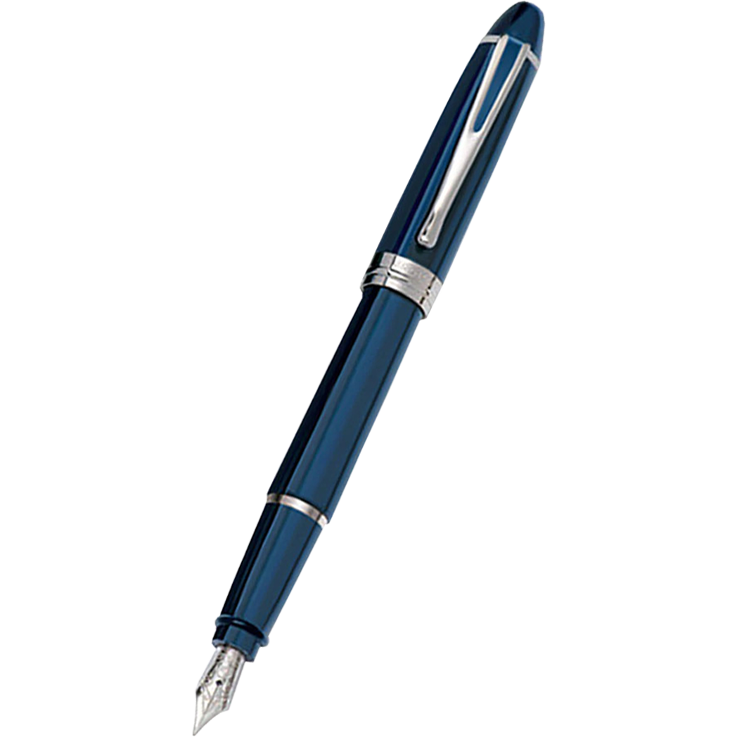 Aurora Ipsilon Deluxe Fountain Pen - Blue - Chrome Trim-Pen Boutique Ltd
