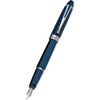 Aurora Ipsilon Deluxe Fountain Pen - Blue - Chrome Trim-Pen Boutique Ltd