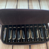 Pen Boutique Yak Leather 10 Pen Holder - Brown-Pen Boutique Ltd