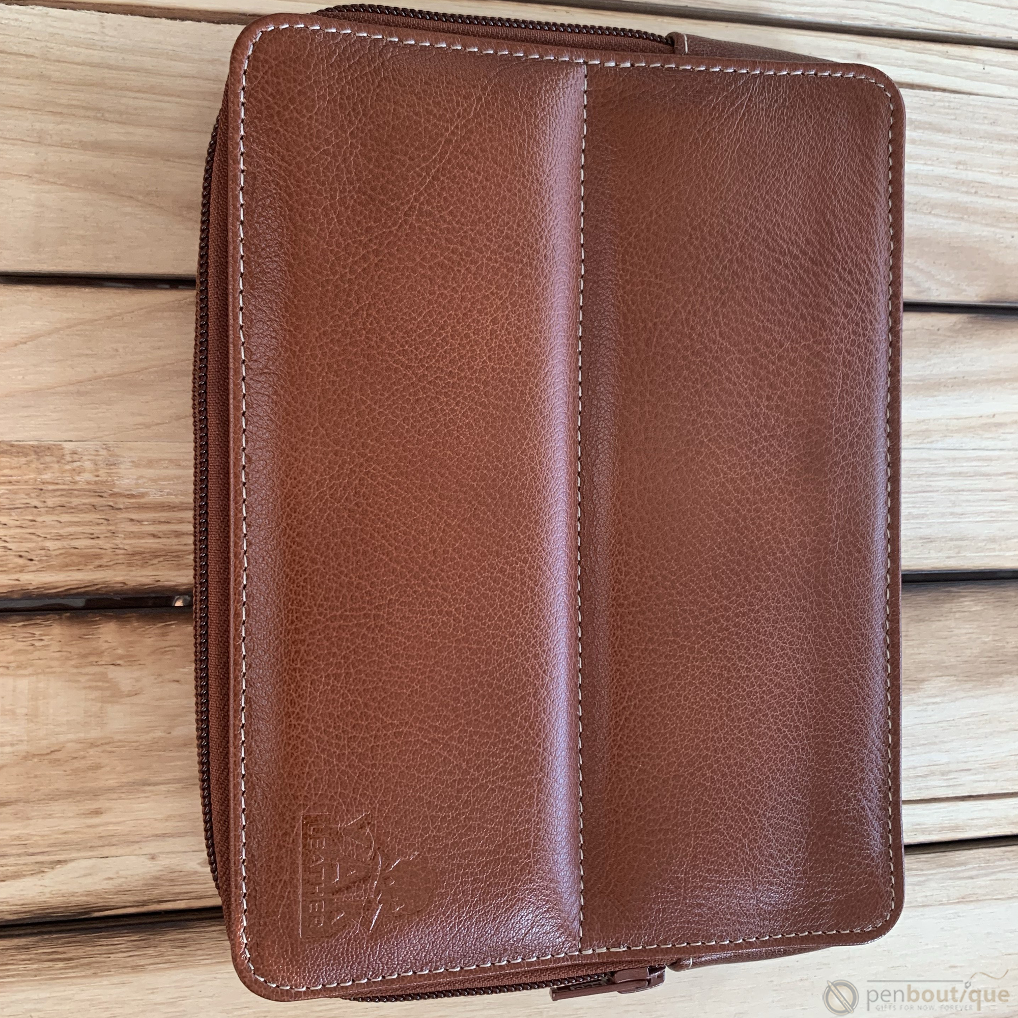 Pen Boutique Yak Leather 10 Pen Holder - Tan-Pen Boutique Ltd