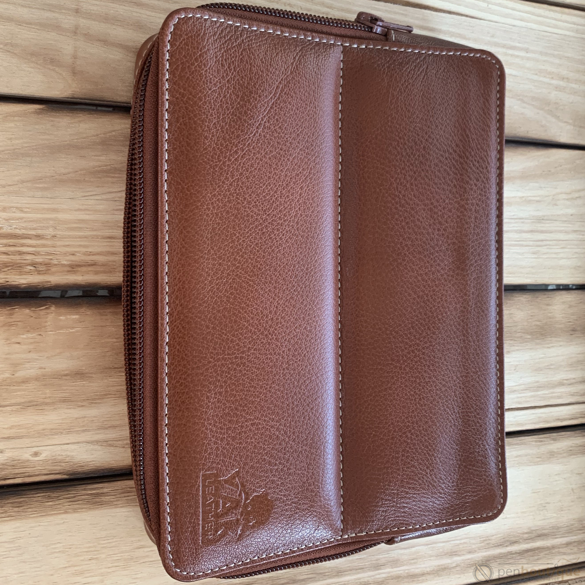 Pen Boutique Yak Leather 10 Pen Holder - Tan-Pen Boutique Ltd