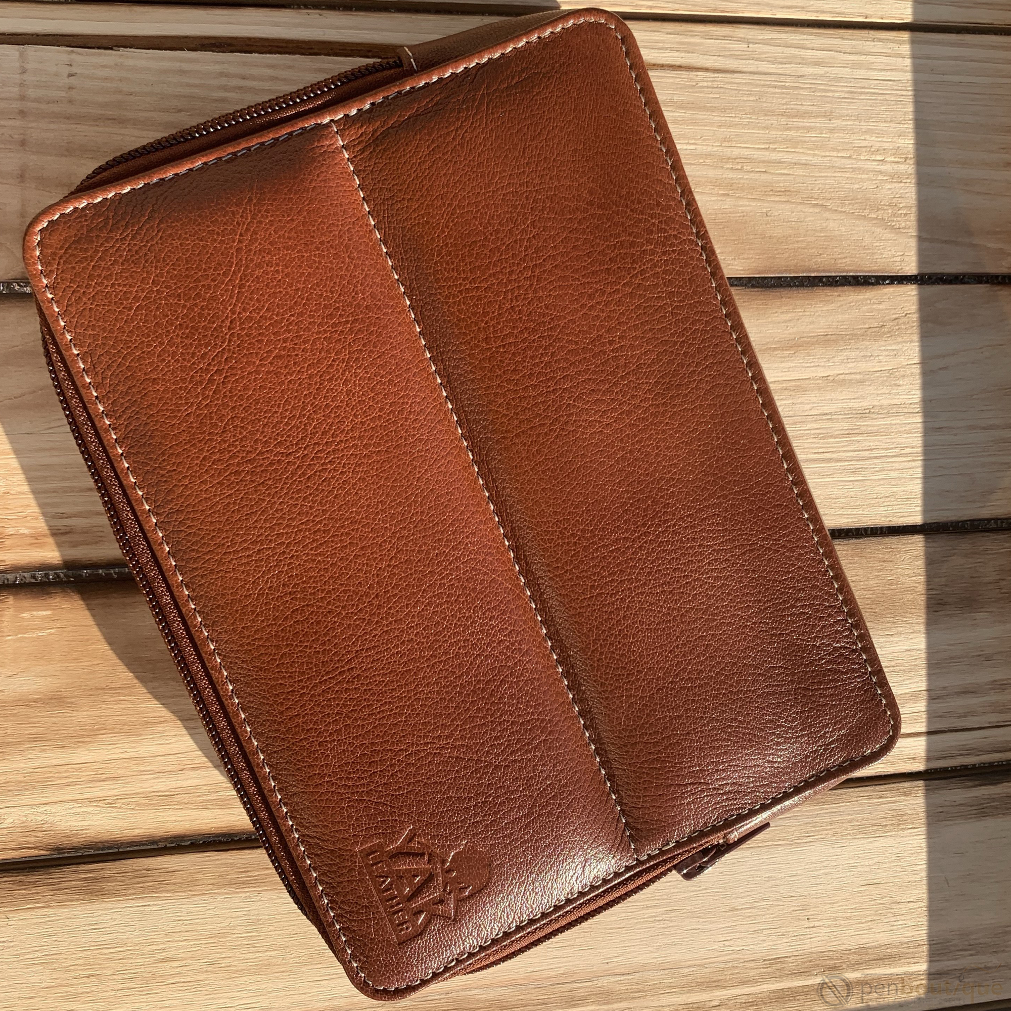 Pen Boutique Yak Leather 10 Pen Holder - Tan-Pen Boutique Ltd
