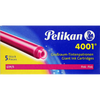 Pelikan 4001 Ink Cartridges - Giant GTP - Pink (5 per box)-Pen Boutique Ltd