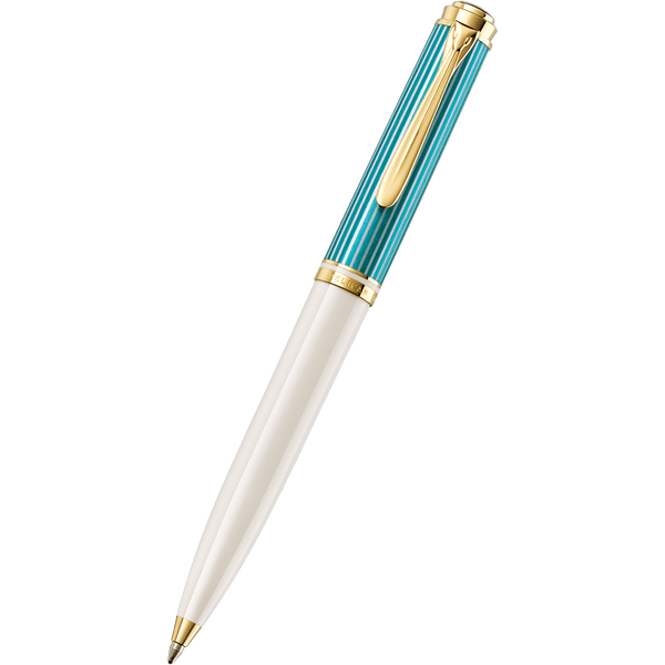 筆記具 Pelikan Souveran K600 Turquoise BP Pelikan Souveran Ballpoint Pen - K600 Turquoise White (Special Edition