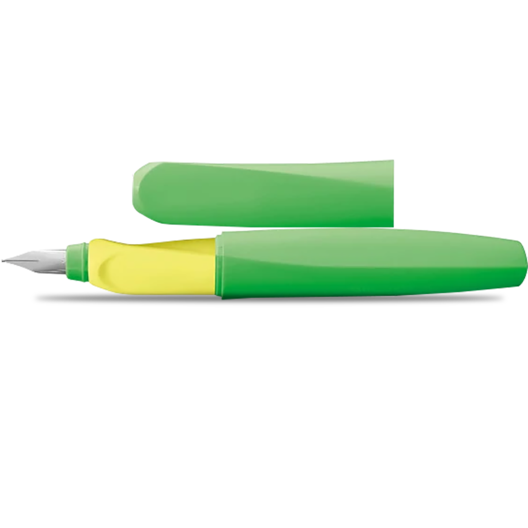 Pelikan Twist Fountain Pen - Neon Green - Medium (Boxed)-Pen Boutique Ltd