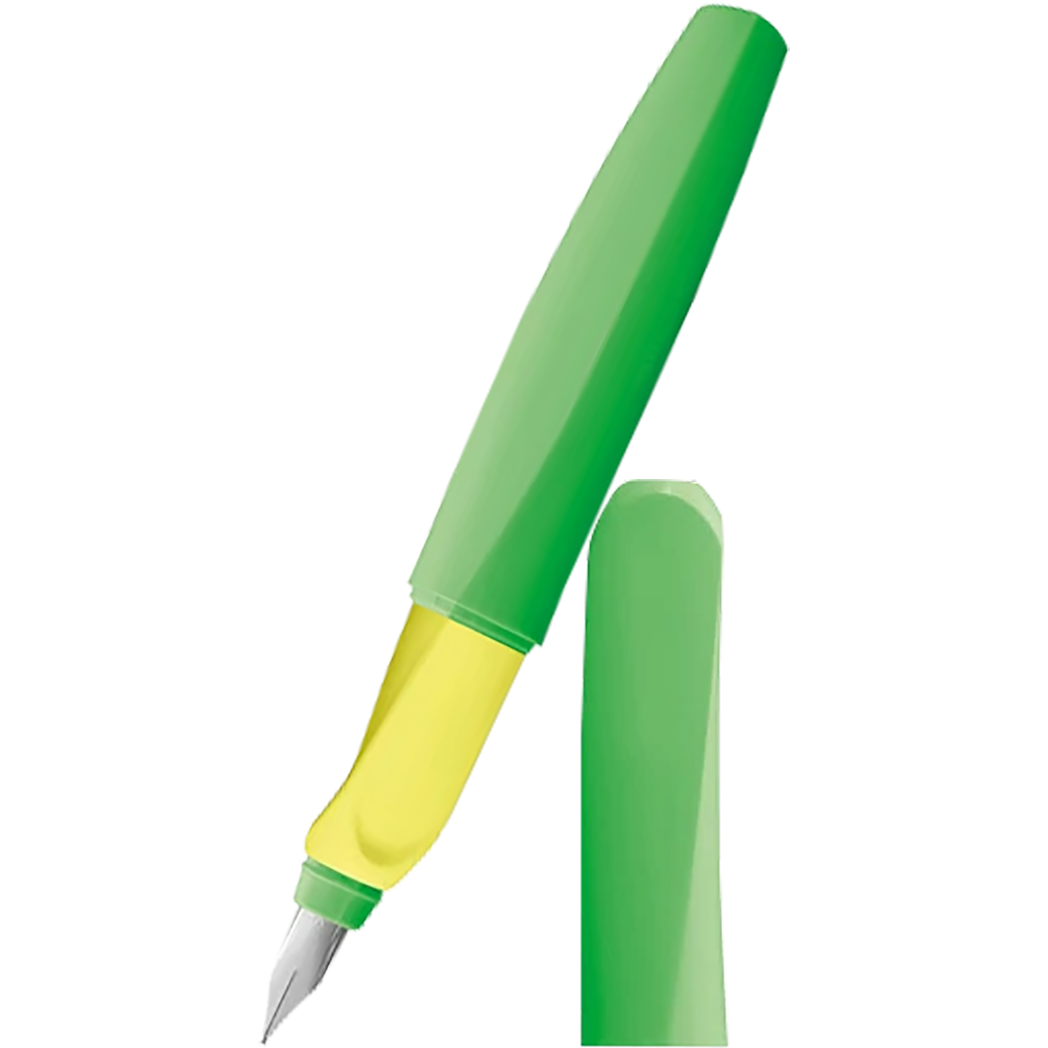 Pelikan Twist Fountain Pen - Neon Green - Medium (Boxed)-Pen Boutique Ltd