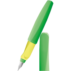 Pelikan Twist Fountain Pen - Neon Green - Medium (Boxed)-Pen Boutique Ltd