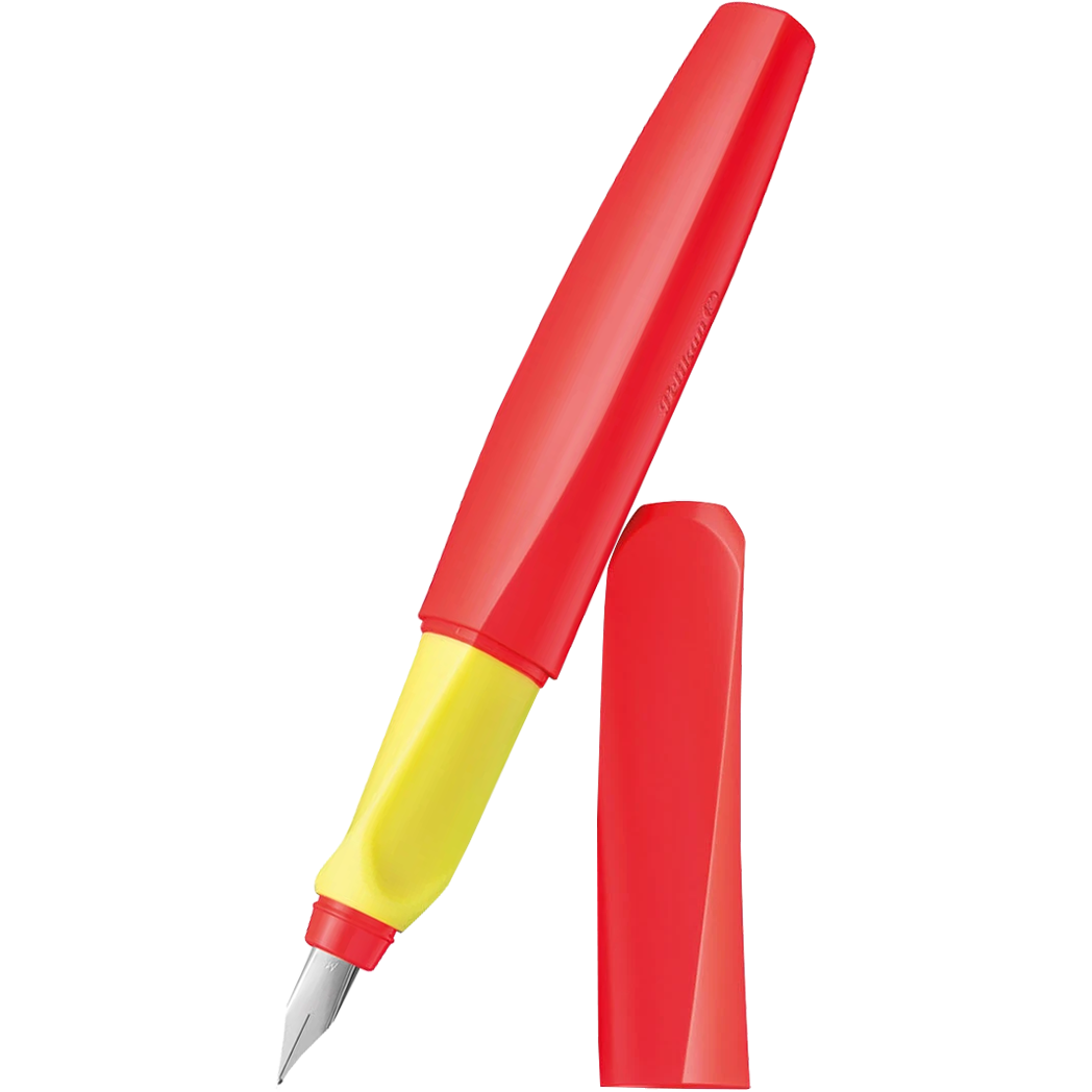 Pelikan Twist Fountain Pen - Neon Coral - Medium (Boxed)-Pen Boutique Ltd