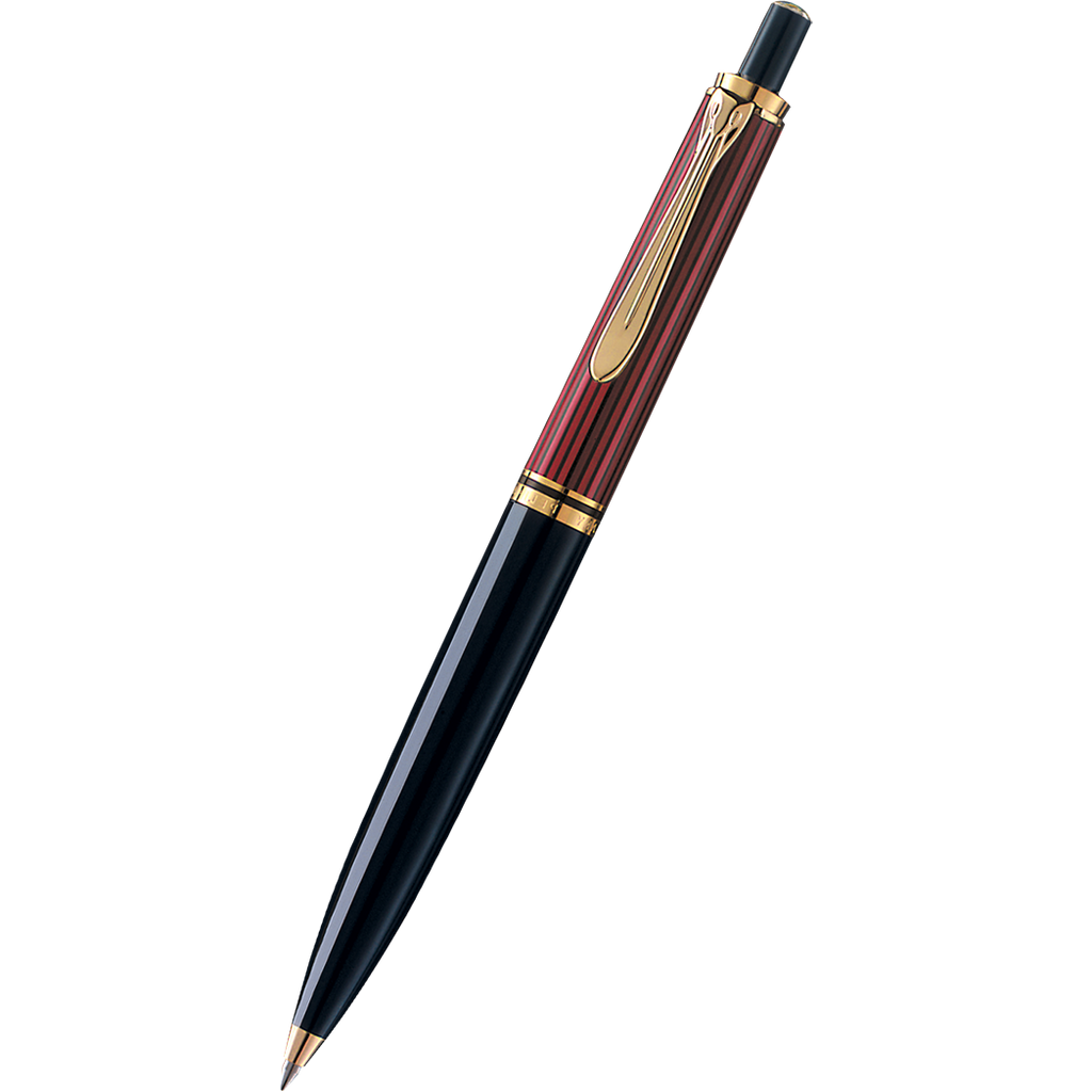 Pelikan Souveran Ballpoint Pen - K400 Red & Black Stripe-Pen Boutique Ltd
